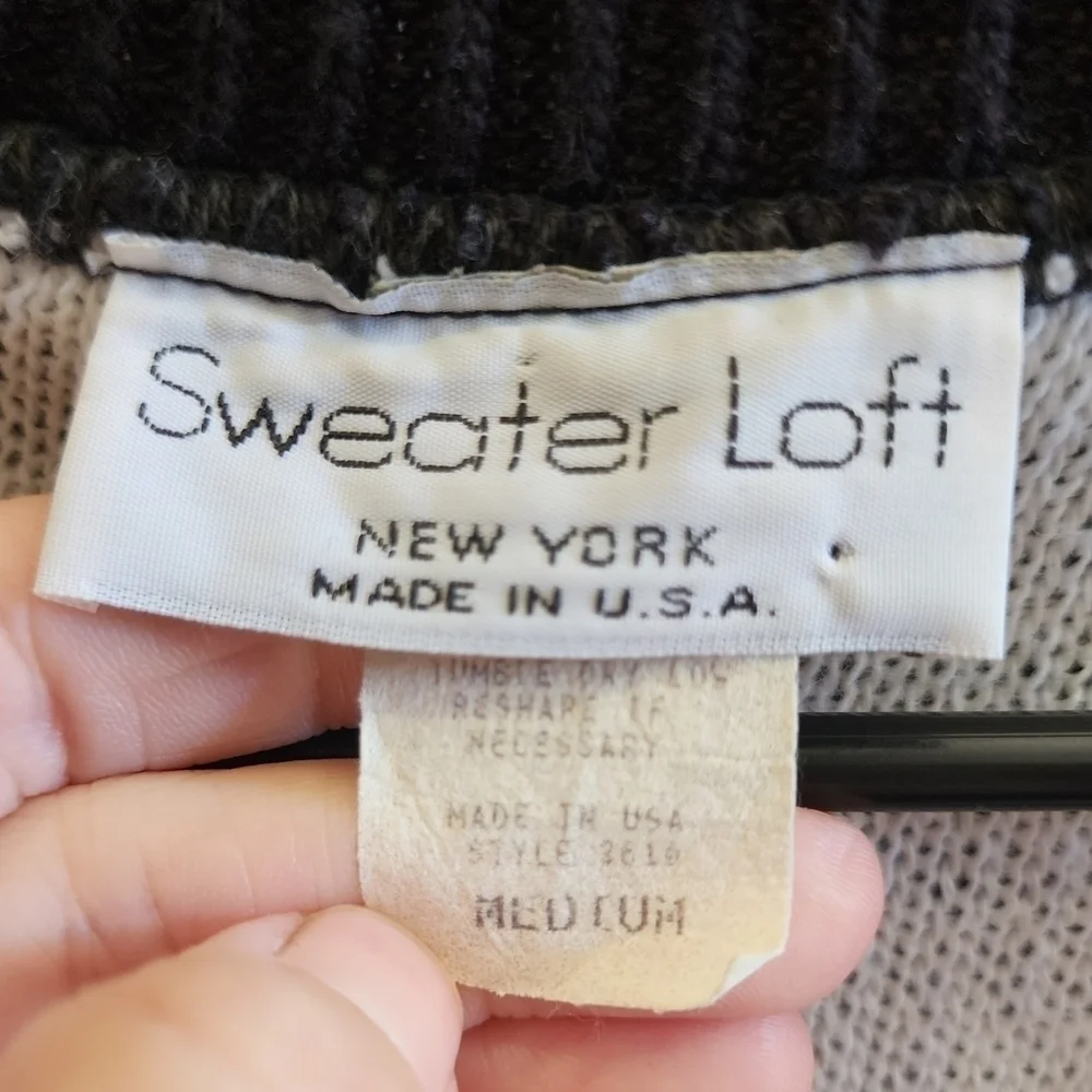 Vintage Sweater Loft Snowman Christmas Holiday Vest Large Buttons Women's M EUC